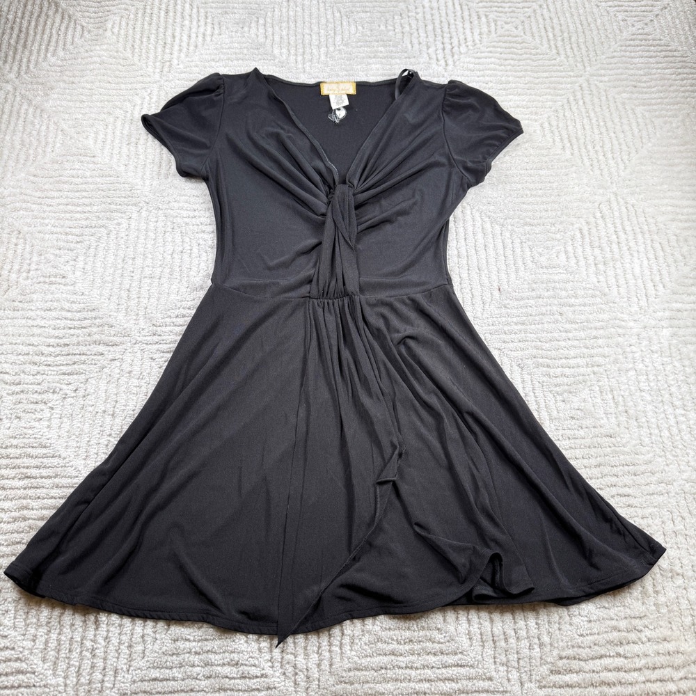 Baby Phat Mini Dress Women's Medium Black Y2K Vintage Skater 2000s Goth Clubwear